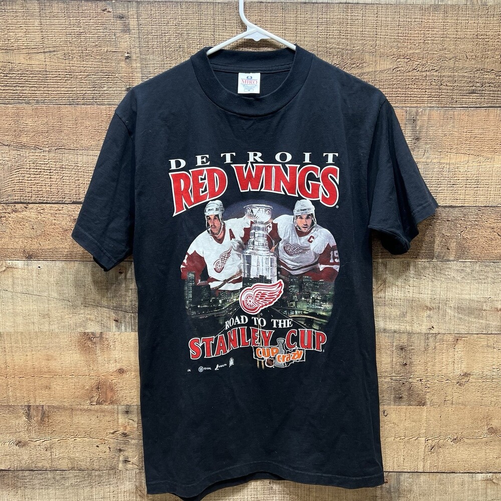 Vintage Miro Classics Mens Detroit Red Wings Road To Stanley Cup T Shirt Black M